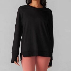 NEW TAVI Cozy Sweatshirt in Ebony Black L